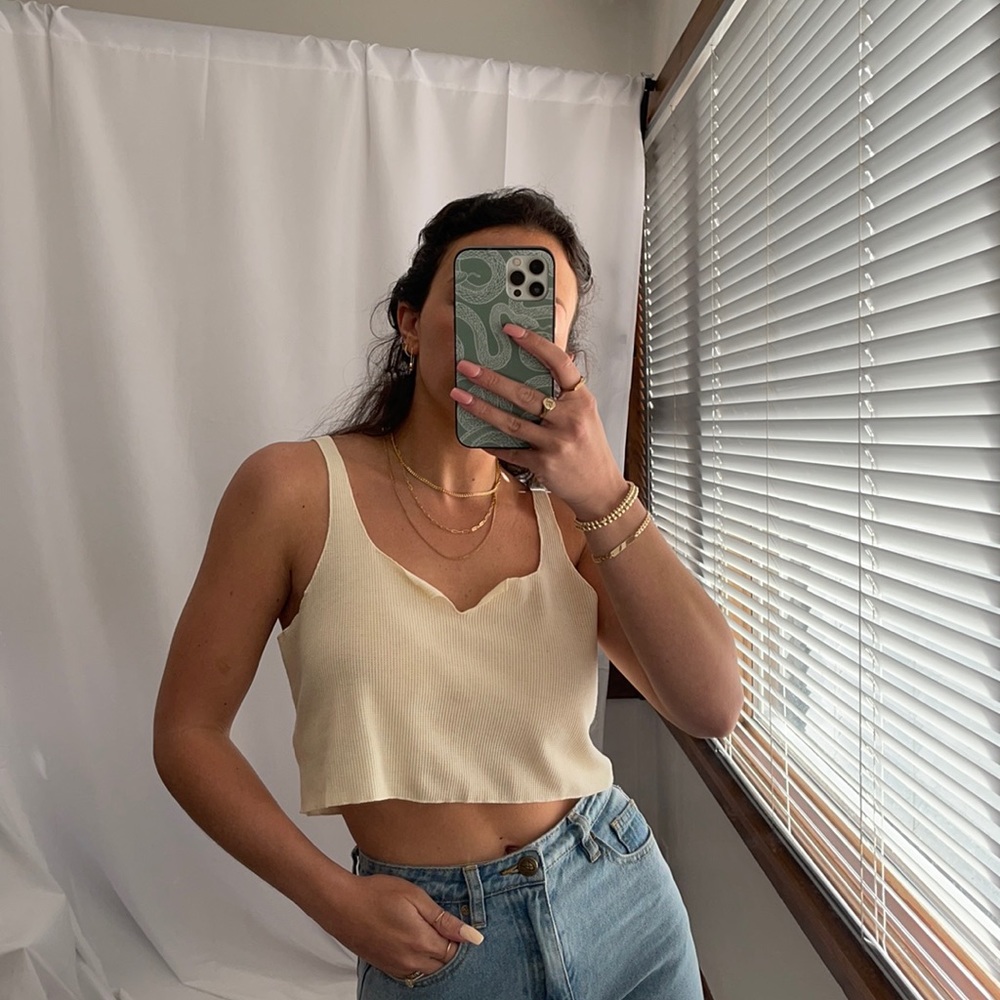 Ribbed crop tank